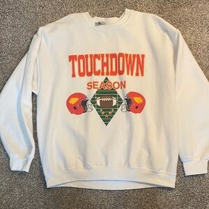 Touchdown Season White Sweatshirt